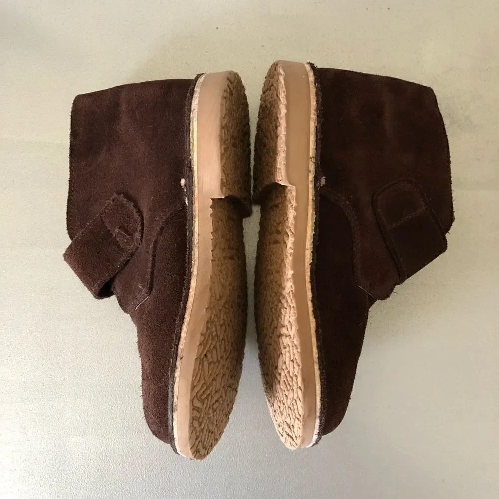 Unit Shoes Brown Suede Booties‎